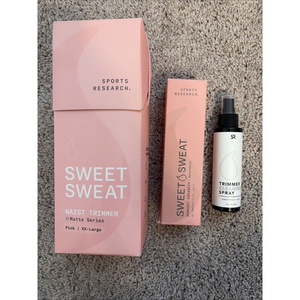 Sports Research Sweet Sweat Matte Series Pink XX-Large Trimmer, Gel & Spray